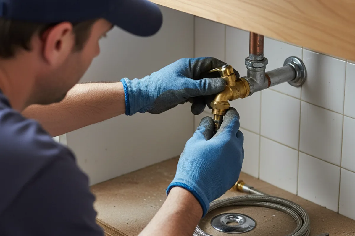 Shutoff valve and fitting work during Faucet and Fixture Repair in Ontario